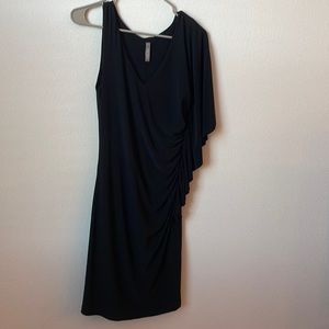 Elegant Black One-Sleeve Dress